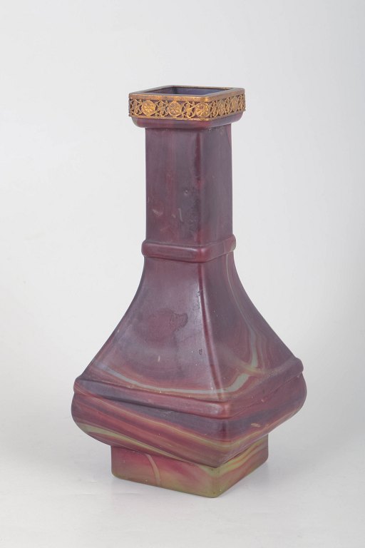 Sevres art deco art glass vase.