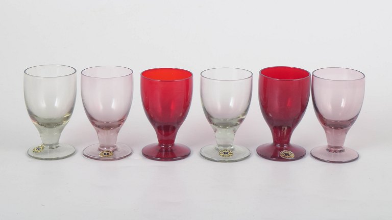 Monica Bratt for Reijmyre, set of six schnapps glasses.