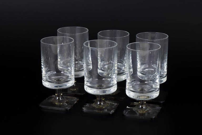 George Butler Jensen for Rosenthal, set of six liqueur glasses.