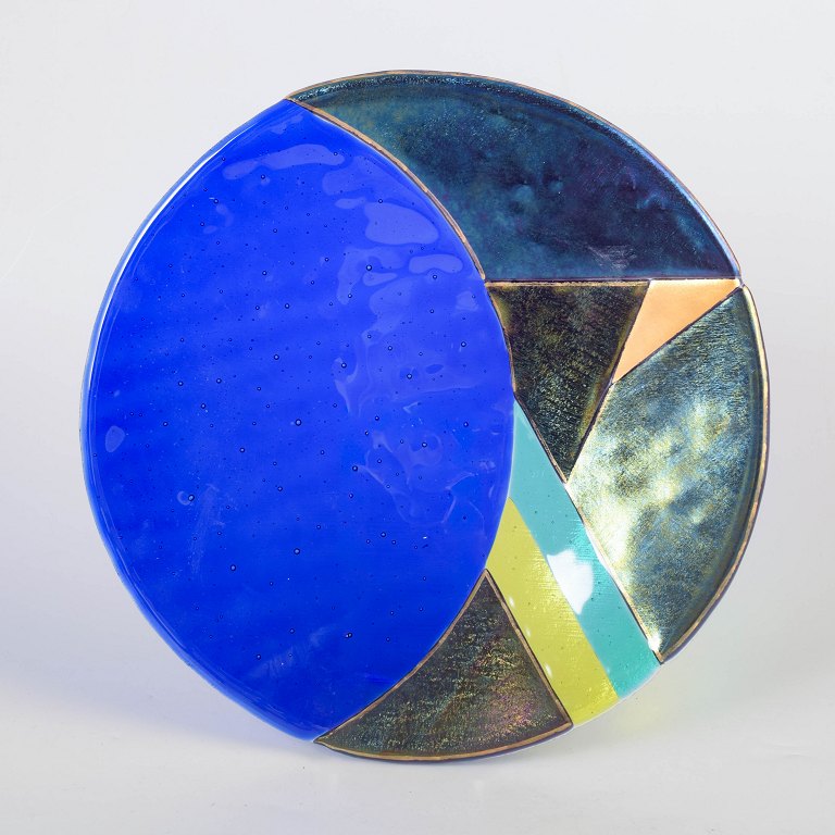 Helen Gibson, unique art glass dish "Mosaic".
