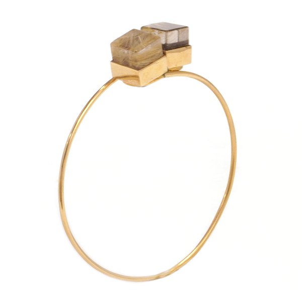 18kt gold bangle by Anni & Bent Knudsen. D inside: 5,8cm