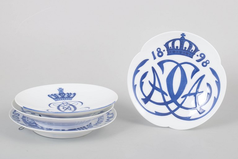 Royal Copenhagen set of four commemorative plates.