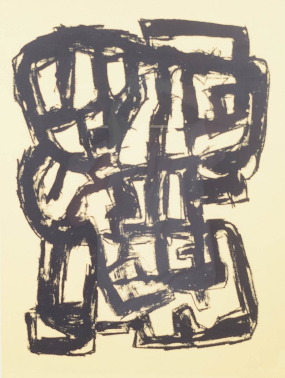 Robert Jacobsen, “Sjælebilleder”, screenprint, listed Danish artist.