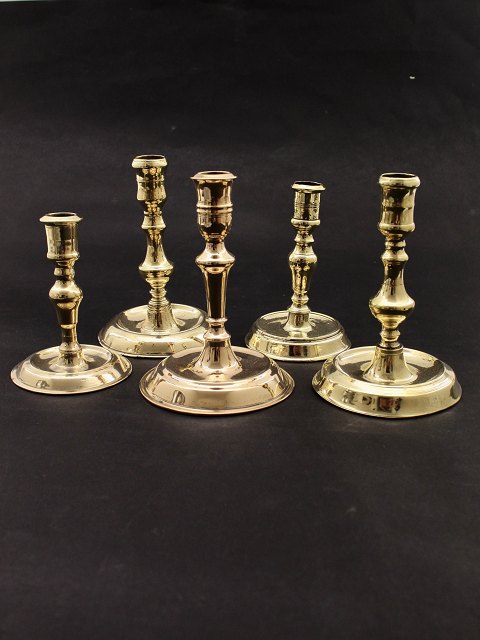 Set of 5 "Nasrved" brass candlesticks