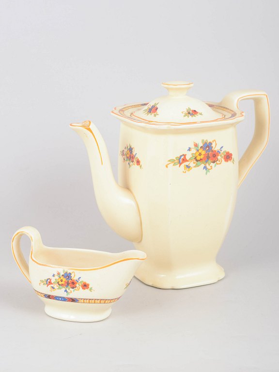 Adams England, coffee pot and creamer.
