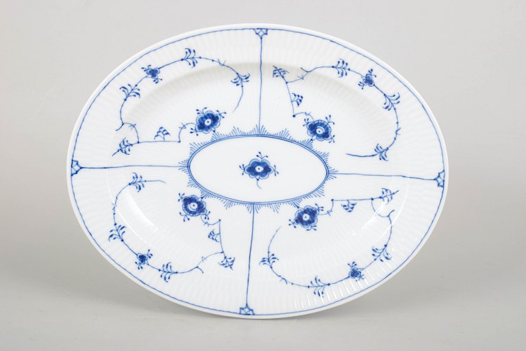 Royal Copenhagen Blue Fluted Plain, oval serving dish.