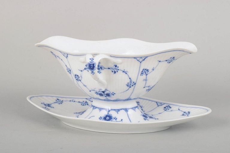 Royal Copenhagen Blue Fluted Plain, sauceboat.