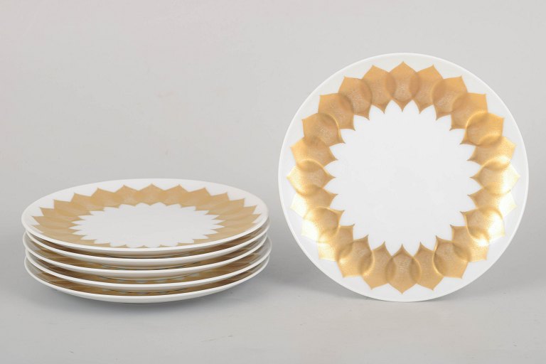 Bjørn Wiinblad for Rosenthal, set of six dessert plates.