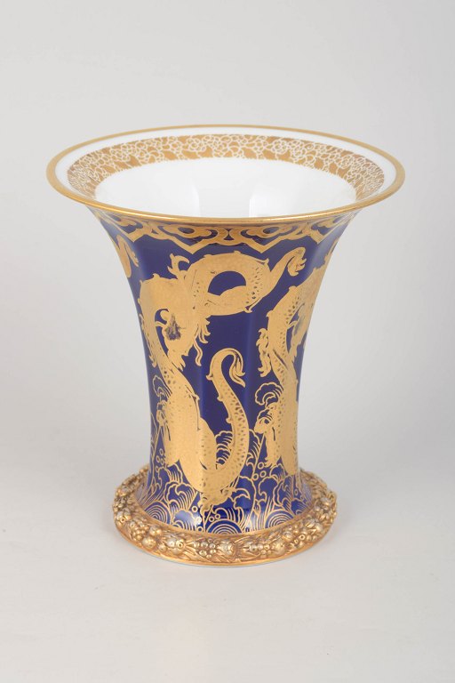 Philipp Rosenthal for Rosenthal, hand-decorated porcelain vase.