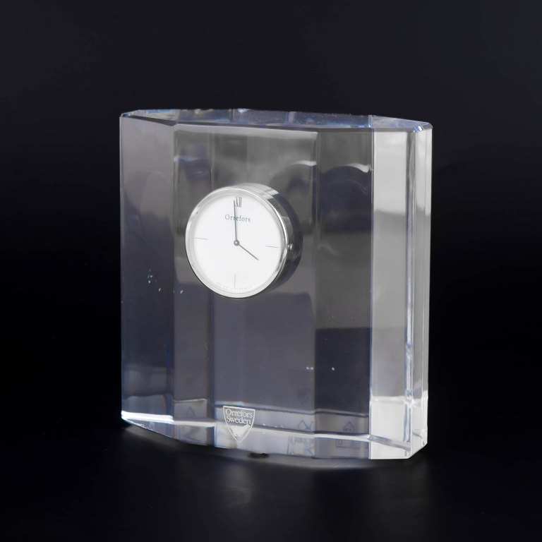 Olle Alberius for Orrefors, desk clock.