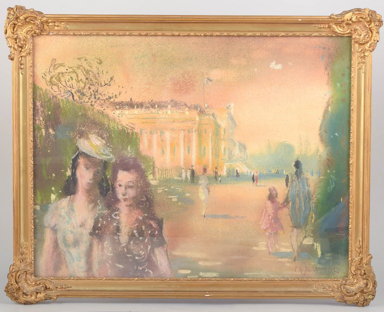 Charles Joseph Watelet (1867–1954), Pastel, Belgian Artist.