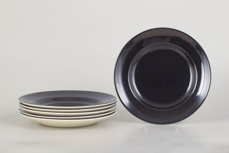 Aluminia, set of six plates.