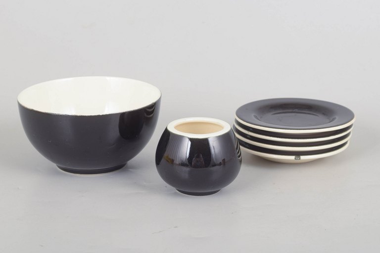 Aluminia, set of six pieces.