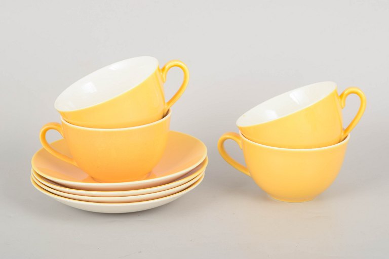 Aluminia, set of four tea cups.