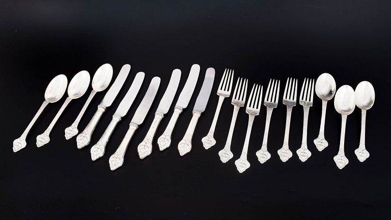 Evald Nielsen, complete luncheon cutlery set for six.