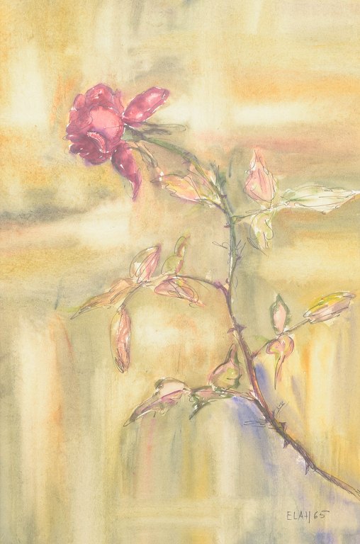 Elah Gottlieb, watercolour, listed German artist.