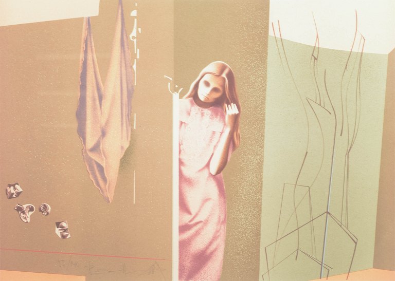 Ariel Ben-David, lithograph, listed Israeli visual artist.