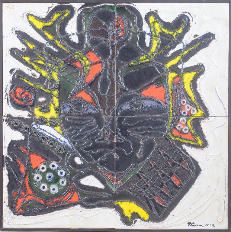 Josef Etienne van Wonterghem, stoneware relief.