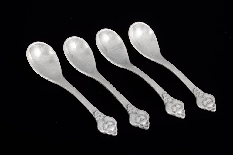 Evald Nielsen, set of four salt spoons.