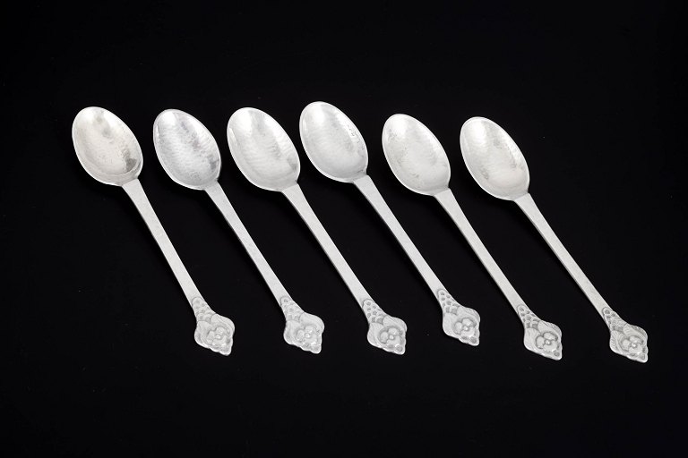 Evald Nielsen, set of six coffee spoons.