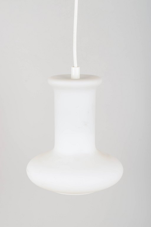 Holmegaard, opaline glass pendant lamp.