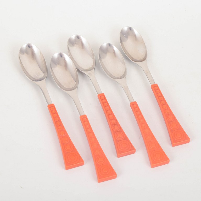 Nanny Still for Hackman, set of five "Colorina" spoons.