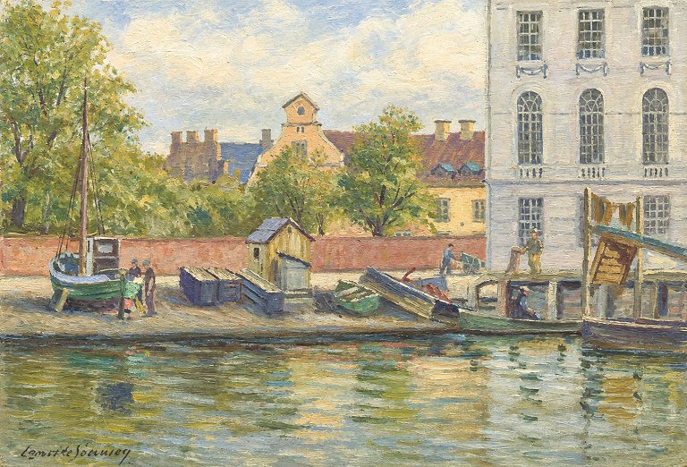 Lauritz Sørensen, “Christianshavn”, oil on canvas, circa 1920s.
