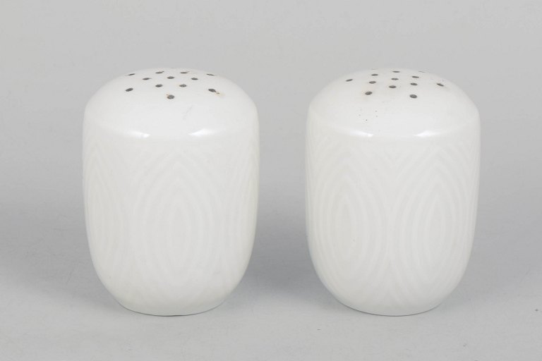 Axel Salto for Royal Copenhagen, set of two salt and pepper shakers.