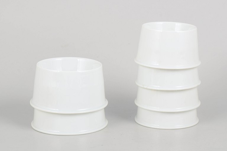 Erik Magnussen for Bing & Grøndahl, set of six stacking cups.