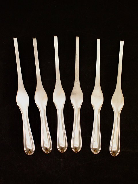 Old Danish lobster forks set of 6
