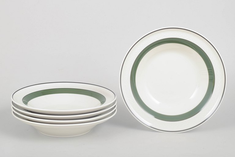 Olle Alberius for Rörstrand, set of five "Taffel" pasta plates.