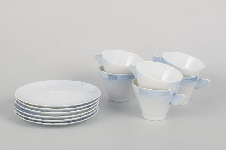 Royal Copenhagen Midsummer Night’s Dream, set of six coffee cups with saucers.