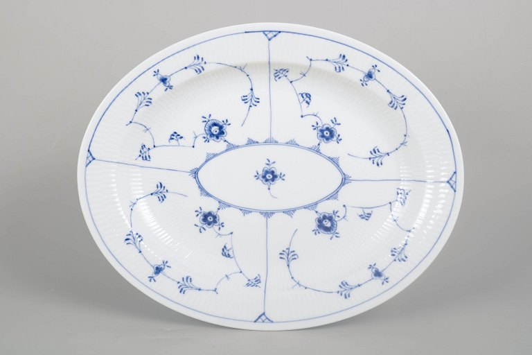 Royal Copenhagen, Blue Fluted Plain, large antique serving dish.