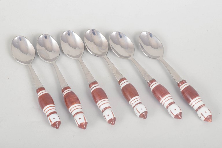 Bjørn Wiinblad for Rosenthal, set of six teaspoons.