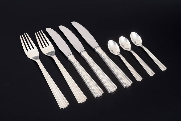 Raadvad, eight-piece silver-plated flatware set.