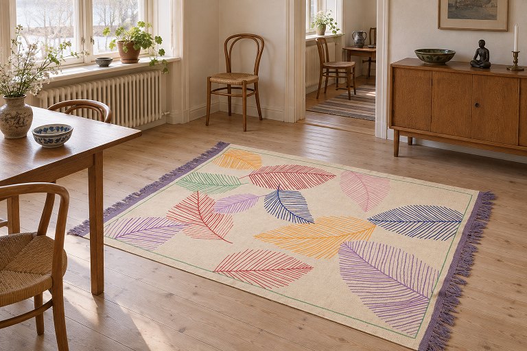 Unique Swedish rug or wall hanging, 1937.