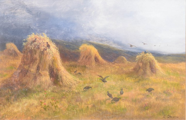 Daniel Sherrin, oil on canvas, listed British artist.