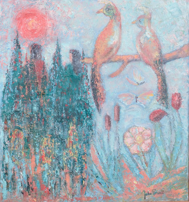 John Forsell, oil on canvas, listed Swedish artist.