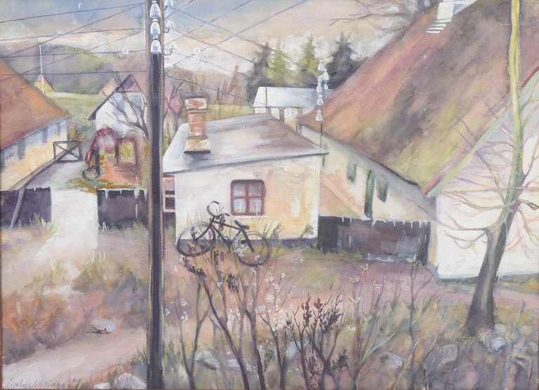 Watercolour on paper, indistinctly signed, dated 1926.