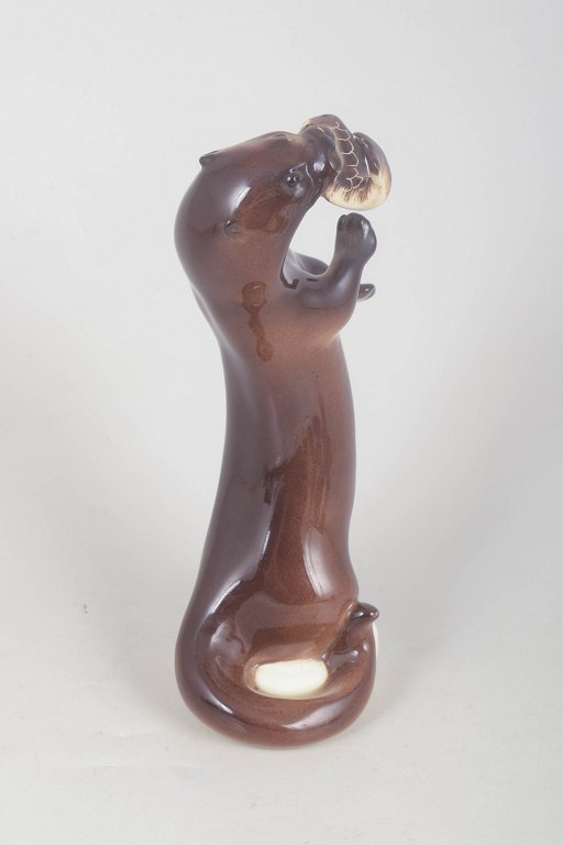 Lomonosov, otter with fish figurine.