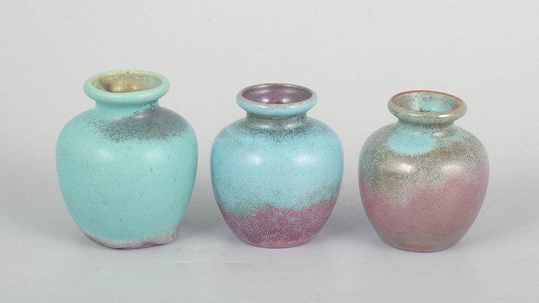 Richard Uhlemeyer, set of three vases.