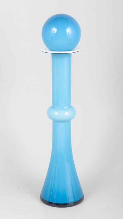 Per Lütken og Christer Holmgren for Holmegaard, Carnaby art glass vase with ball stopper.