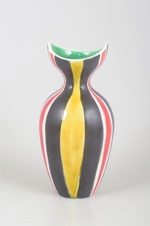 Marcello Fantoni (Attributed), modernist ceramic vase, mid-20th century.