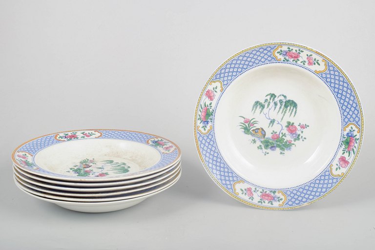 Booths, Chester, set of seven deep plates.