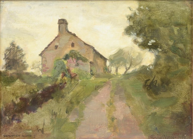 Brita Nordencreutz, oil on canvas, listed Swedish artist.