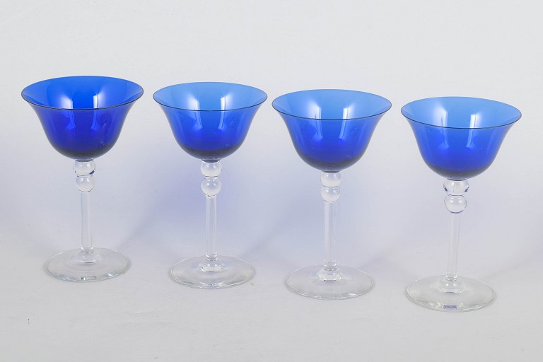 Monica Bratt for Gullaskruf, set of four wine glasses.