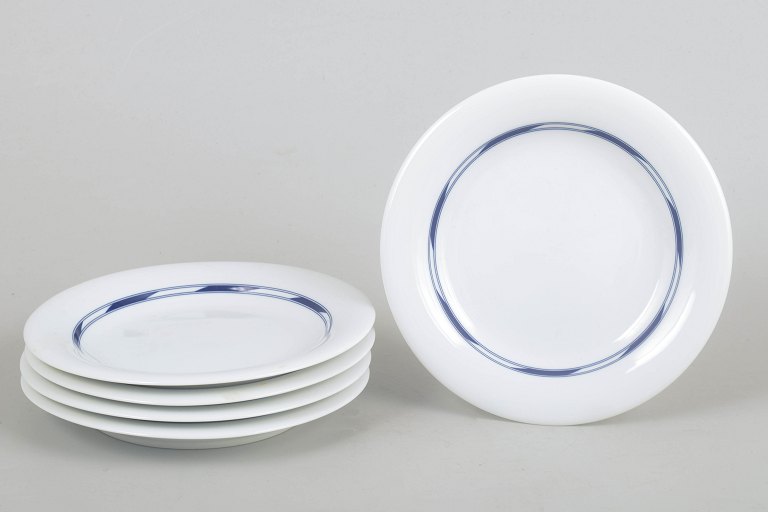 Royal Copenhagen, set of five Sirius salad plates.