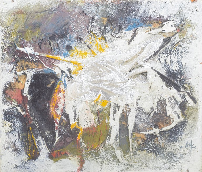 Adrian van Arkel, mixed media and collage, listed Dutch-Swedish visual artist.