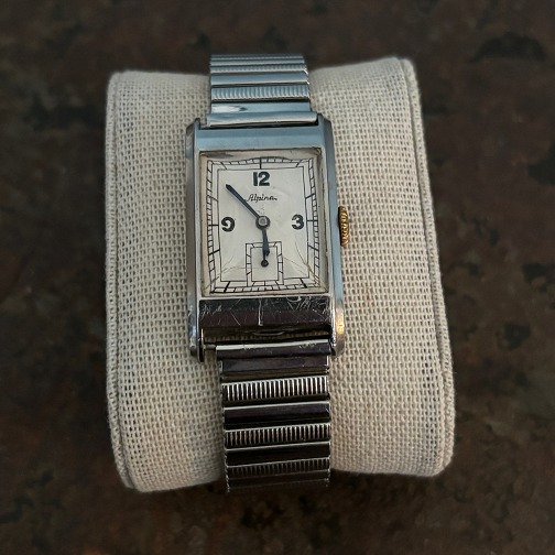 Alpina Art Deco rectangular Clock