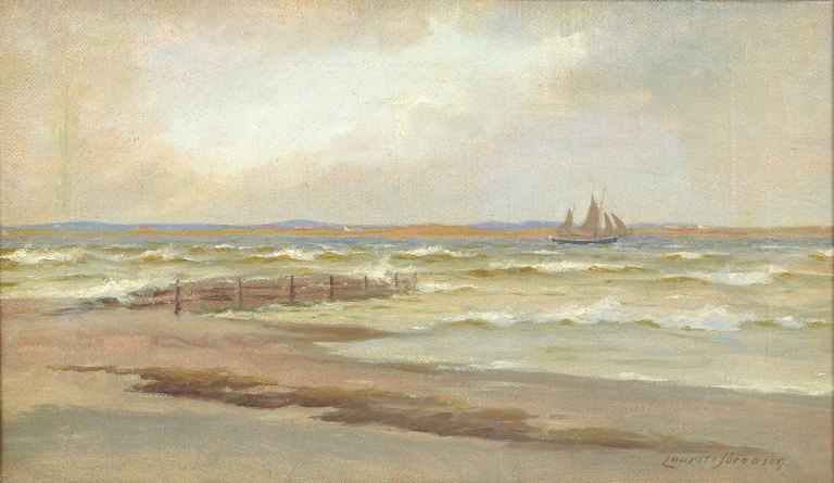 Lauritz Sørensen, oil on canvas, listed Danish painter.